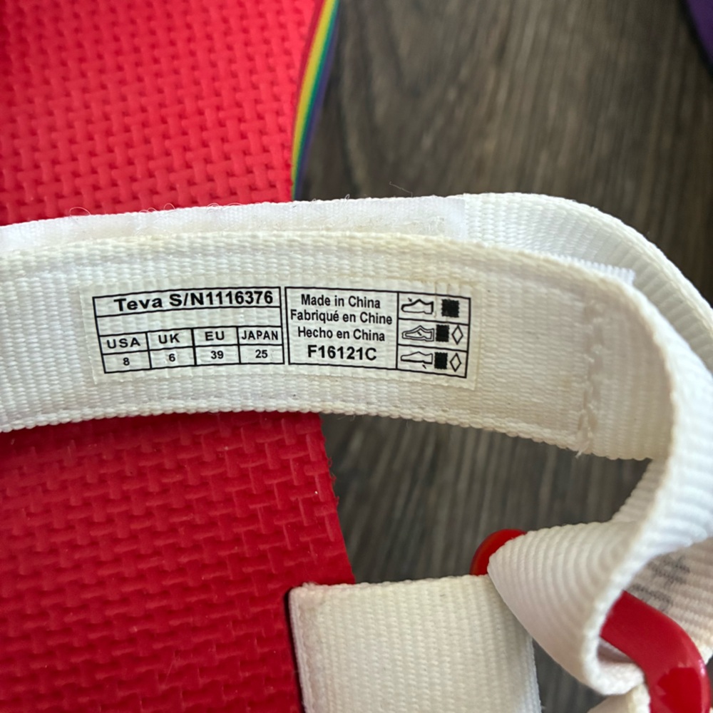 Teva Flatform Universal Rainbow Pride Sandals - Picture 16 of 16